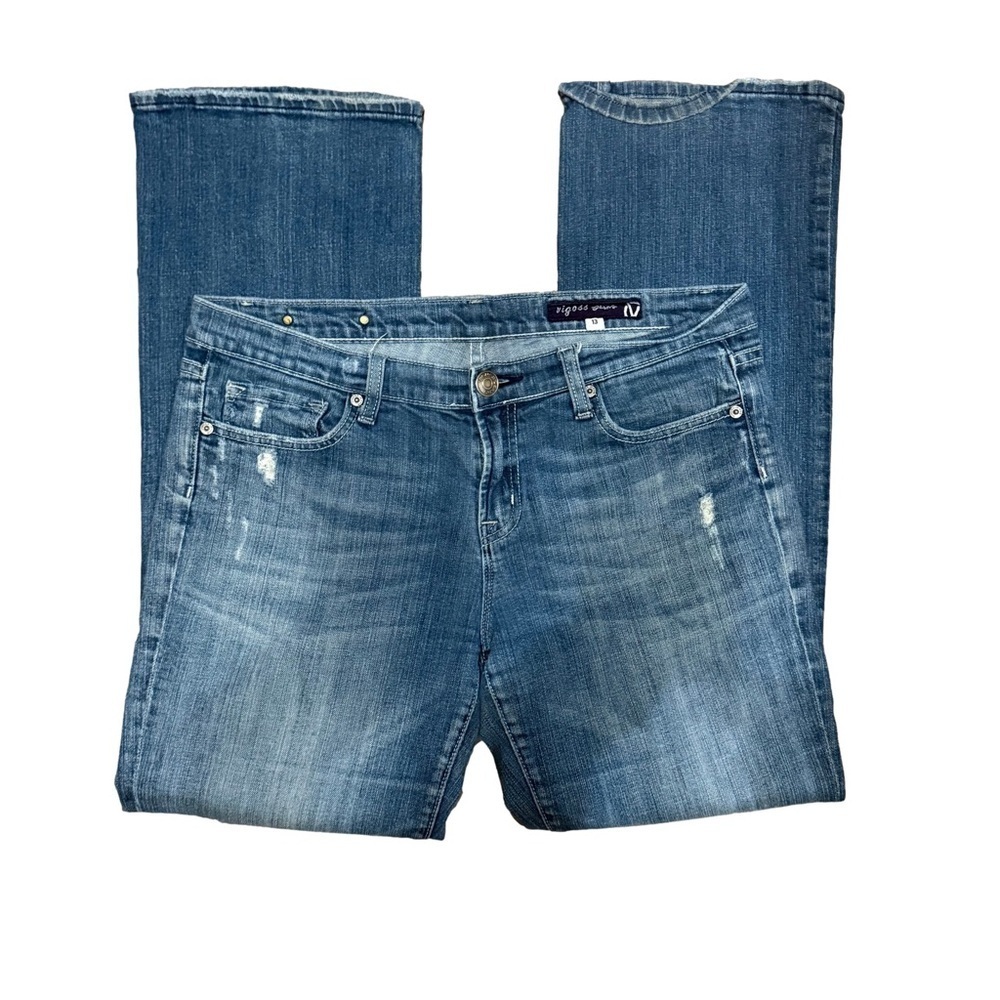 VIGOSS 🔥 Women’s Mid-Rise Distressed Bootcut Jeans 👖 Size 13 ✨ - Picture 3 of 15